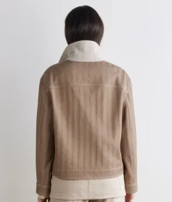 Giacca reversibile in cotone spinato