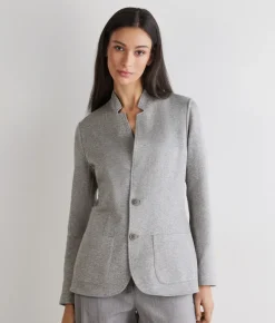 Giacca reversibile in lino e cotone