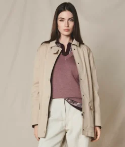 Giacca tecnica in cotone e cashmere
