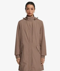 Giacca tecnica lunga con coulisse