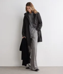 Giacca tecnica lunga con coulisse