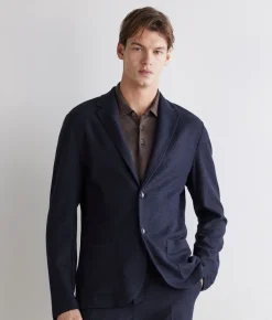 Giacca waffle in lino cotone