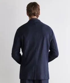 Giacca waffle in lino cotone