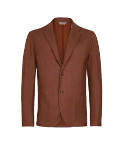 Giacca waffle in lino cotone