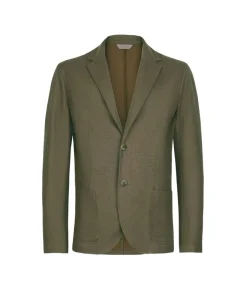 Giacca waffle in lino cotone