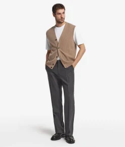 Gilet a coste in Cashmere Ultrasoft