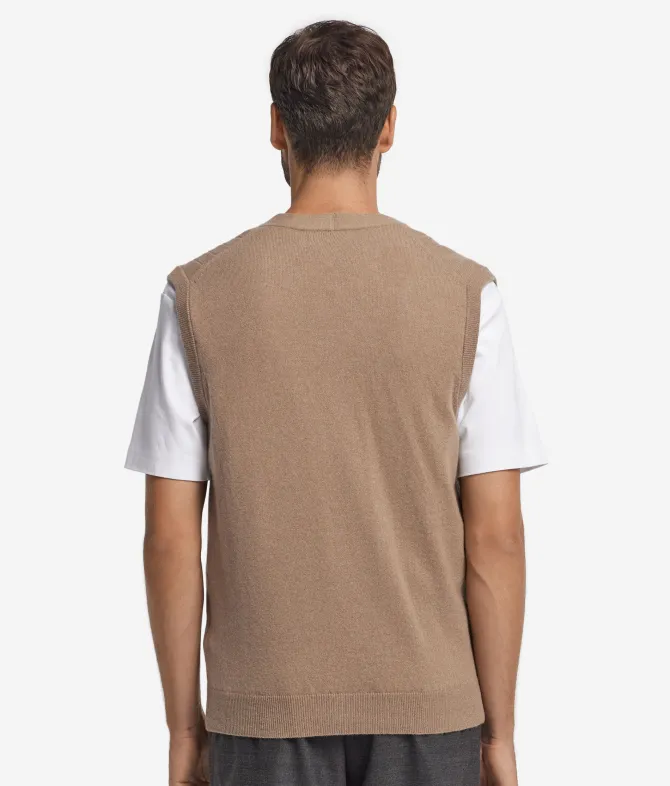 Gilet a coste in Cashmere Ultrasoft