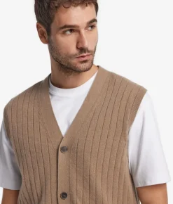 Gilet a coste in Cashmere Ultrasoft