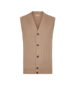 Gilet a coste in Cashmere Ultrasoft