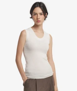 Gilet a costina in Cashmere Ultrafine
