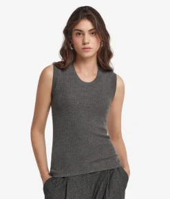 Gilet a costina in Cashmere Ultrafine