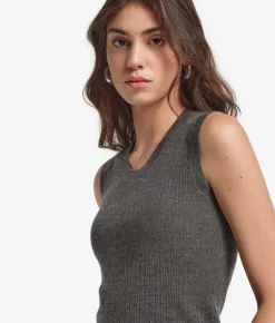 Gilet a costina in Cashmere Ultrafine