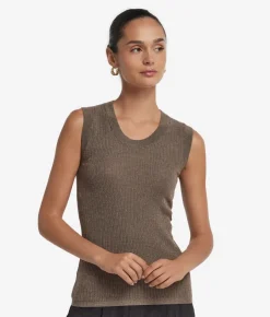 Gilet a costina in Cashmere Ultrafine