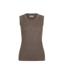 Gilet a costina in Cashmere Ultrafine