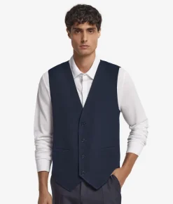 Gilet con bottoni in lana