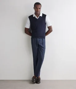 Gilet con scollo a V in Cashmere Ultrafine