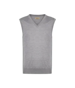 Gilet con scollo a V in Cashmere Ultrafine