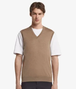 Gilet con scollo a V in Cashmere Ultrafine