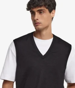 Gilet con scollo a V in Cashmere Ultrafine