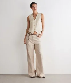 Gilet gessato paillettes