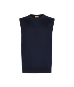 Gilet girocollo in Cashmere Ultrafine