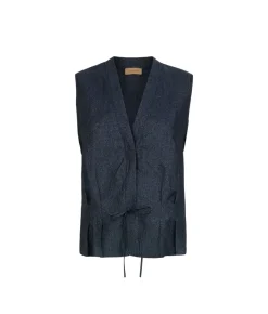 Gilet in lino lamè