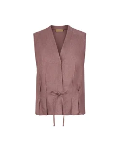 Gilet in lino lamè