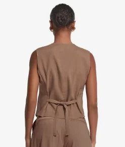 Gilet in lino viscosa