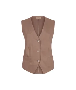 Gilet in lino viscosa