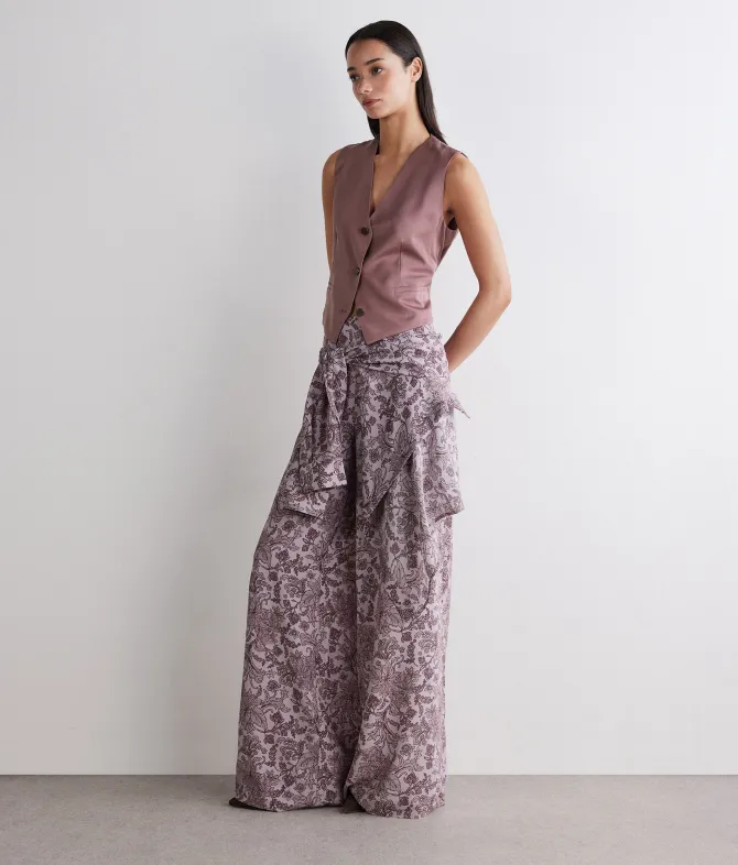 Gilet in raso opaco