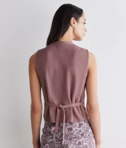 Gilet in raso opaco
