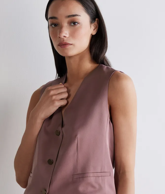 Gilet in raso opaco