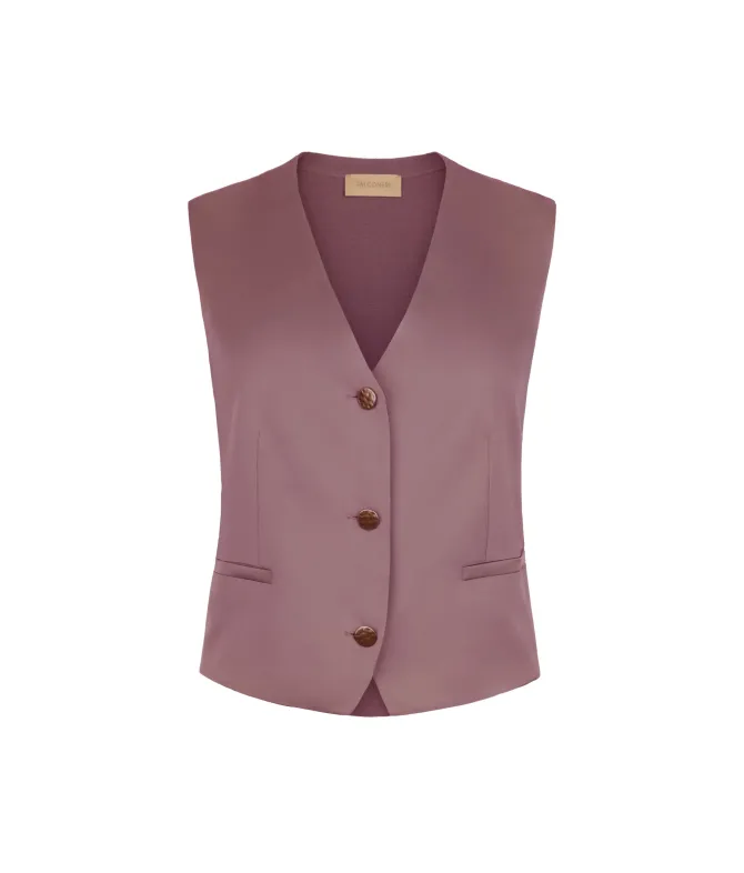 Gilet in raso opaco
