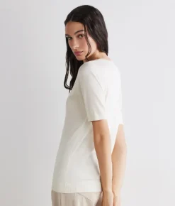 Girocollo a maniche corte in Cashmere Silkfine