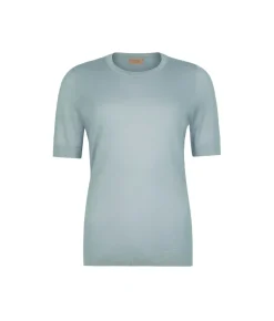 Girocollo a maniche corte in Cashmere Silkfine