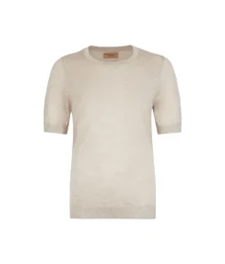Girocollo a maniche corte in Cashmere Silkfine
