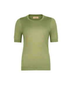 Girocollo a maniche corte in Cashmere Silkfine