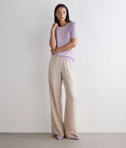 Girocollo a maniche corte in Cashmere Silkfine