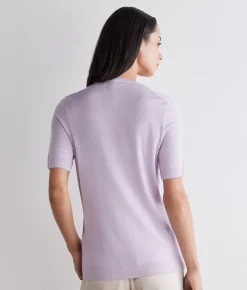 Girocollo a maniche corte in Cashmere Silkfine