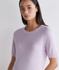 Girocollo a maniche corte in Cashmere Silkfine