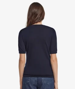 Girocollo a maniche corte in Cashmere Ultrafine