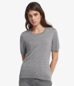 Girocollo a maniche corte in Cashmere Ultrafine