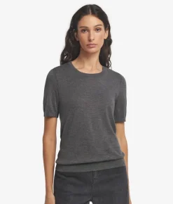 Girocollo a maniche corte in Cashmere Ultrafine