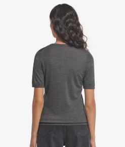 Girocollo a maniche corte in Cashmere Ultrafine
