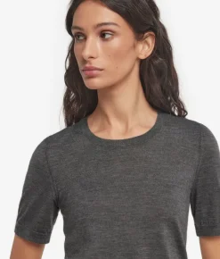 Girocollo a maniche corte in Cashmere Ultrafine