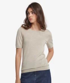 Girocollo a maniche corte in Cashmere Ultrafine