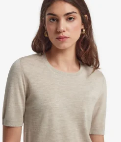Girocollo a maniche corte in Cashmere Ultrafine