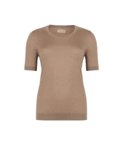 Girocollo a maniche corte in Cashmere Ultrafine