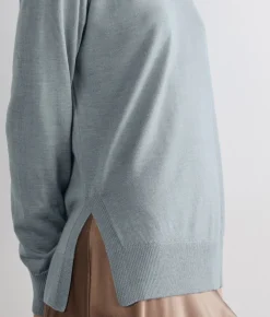 Girocollo con spacchi in Cashmere Ultrafine