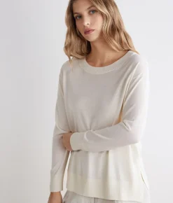 Girocollo con spacchi in Cashmere Ultrafine
